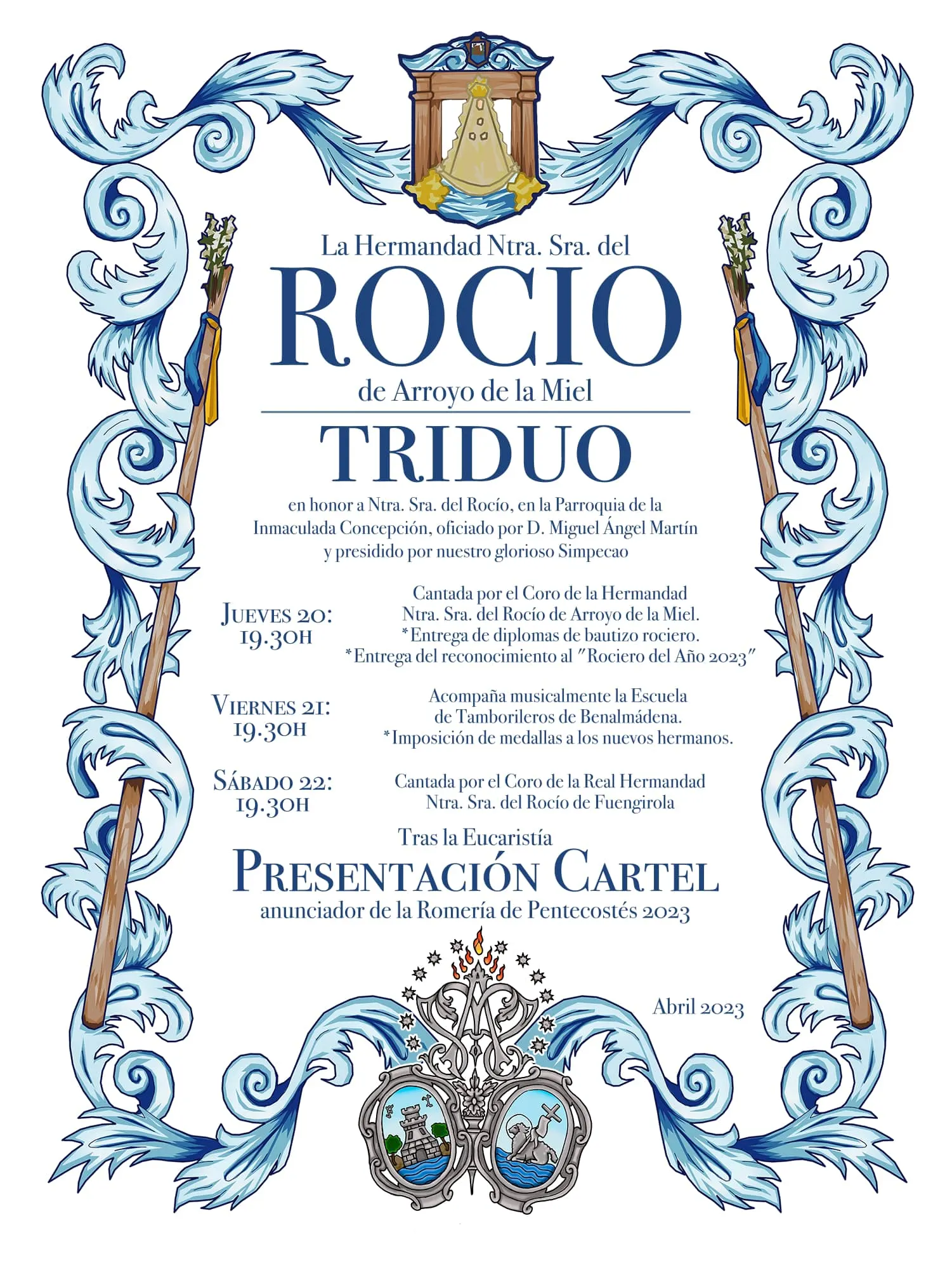 cultos rocio 2023 Arroyo de la miel