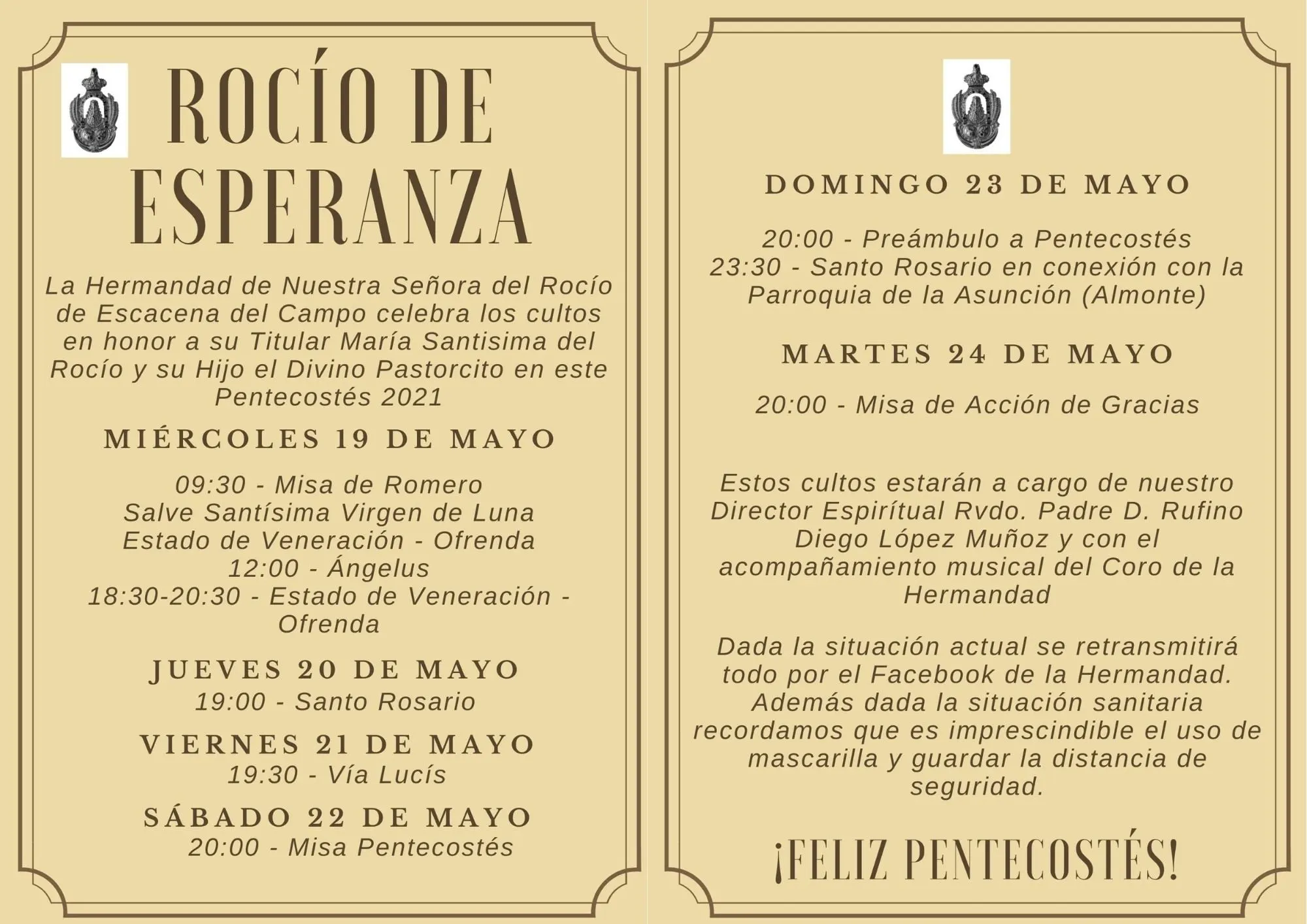Rocio escacena cultos 2021