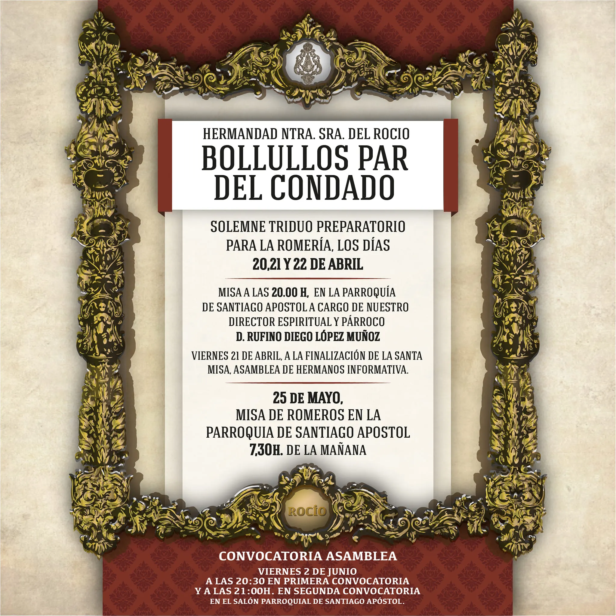 cultos rocio 2023 Bollullos del Condado