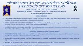 Bruselas Programa de Actos - Pentecostes 2020