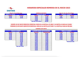 Horarios Bus Damas rocio 2023-1