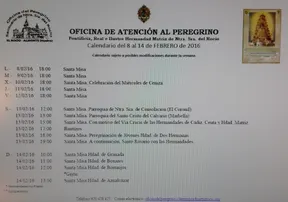 Calendario 8 a 14 de febrero de 2016