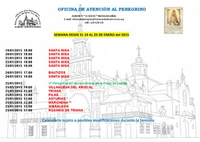 calendario peregrinaciones del 19 al 15