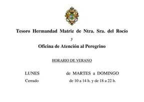 Horario Tesoro del Rocío