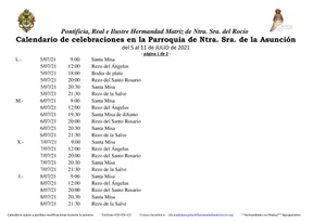 calendario rocio 5 al 11 de julio 2021-1