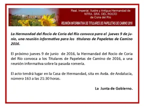 Coria reunion informativa 2016