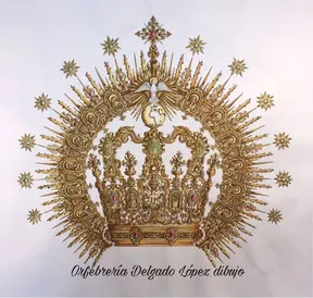 Boceto corona virgen rocio 2018