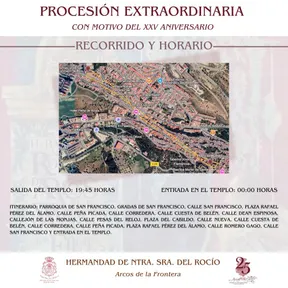 Rocio de Arcos de la Frontera - Procesión por las calles.
