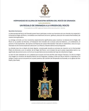 granada joya a la virgen