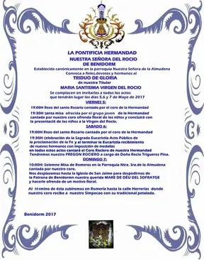 Benidorm Triduo 2017