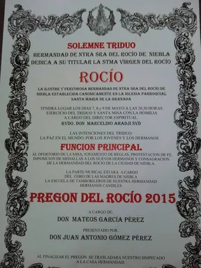 Niebla triduo 2015