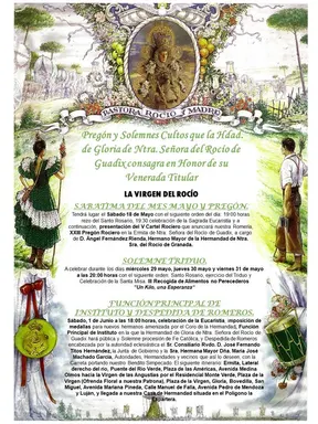 Cartel de actos de guadix 2019