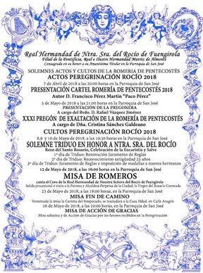Fuengirola triduo y pregon 2018