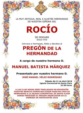 Moguer pregon 2018