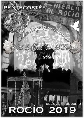 Cartel de la Romería del Rocío 2019 de la Ilustre y Fervorosa Hermandad de del Rocio de Niebla