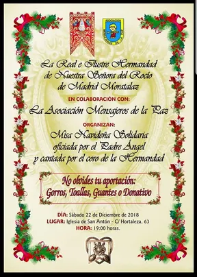 Moratalaz misa solidaria rocio 2018