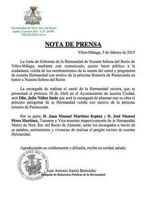 velez Malaga Cartel y Pregonero2015