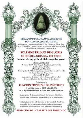 Villanueva del Rio Segura triduo 2015