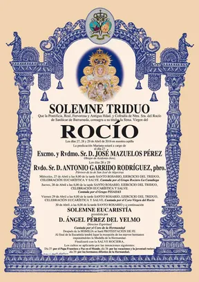 Sanlucar de Barramenda triduo 2016