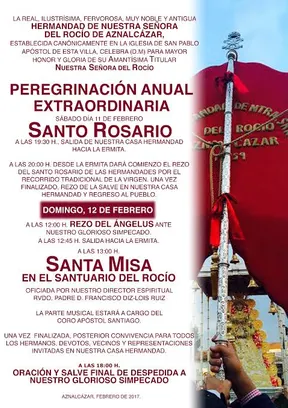 Aznalcazar CARTEL MISA ROCIO 2017