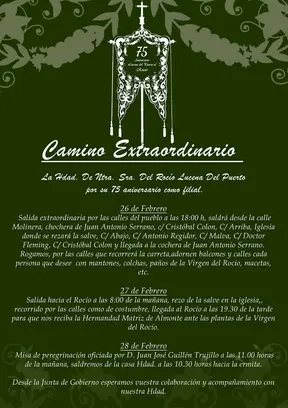 Lucena del Puerto camino extraordinario