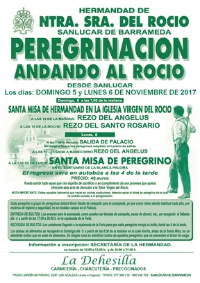 Sanlucar de Barrameda peregrinacion andando