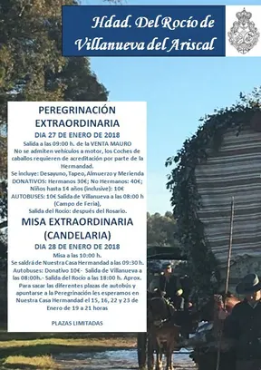 Villanueva del Ariscal peregrinacion extraordinaria 2018