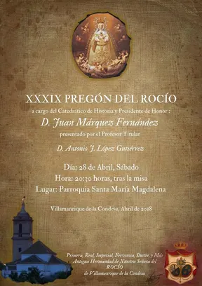 Pregon rocio villamanrique 2018
