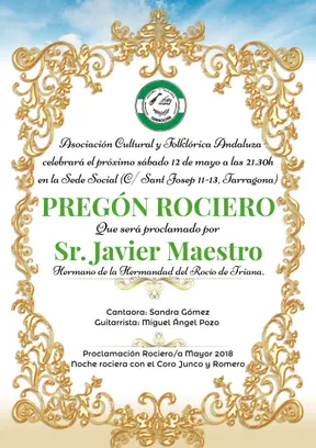 Asociación Cultural y Folklorica Tarragona pregon 2018
