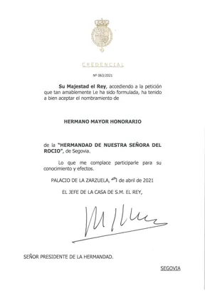 SEgovia rocio EL REY HNO. MAYOR HONORIFICO