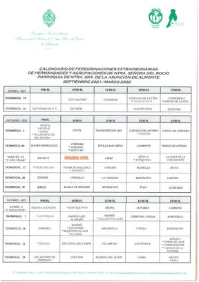 calendario peregrinaciones rocio 2021-2022-1