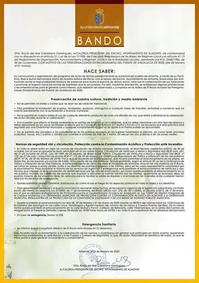Bando peregrinacion 2020 dia andalucia 2020