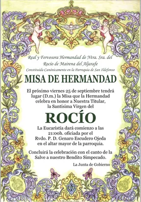 Mairena rocio misa hermandad 2020