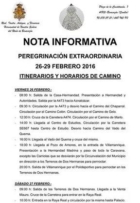 Benacazon peregrinacion 2016