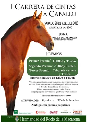 Macarena i Carrera de cintas a caballo
