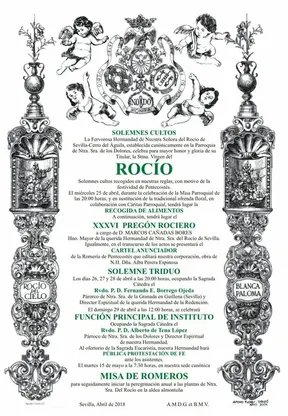Cerro del aguila pregon rocio 2018