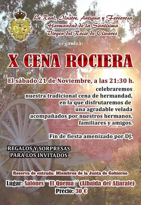 Olivares cena rociera 2015