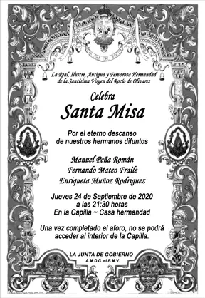 Olivares misa difuntos