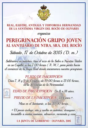olivares PEREGRINACION GRUPO JOVEN 2015