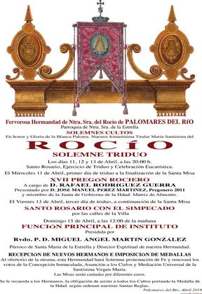 Palomares de rio pregon triduo 2018