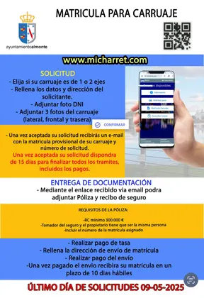 matricula carruajes rocio 2025