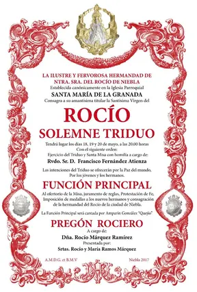 Niebla triduo y pregon 2017