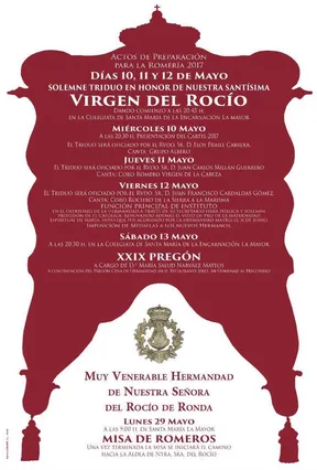 Ronda triduo y pregón 2017