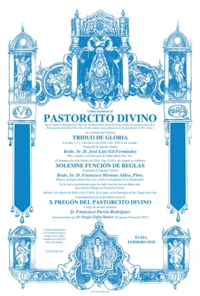 CARTEL CULTOS PASTORCITO DIVINO 2018 ENERO