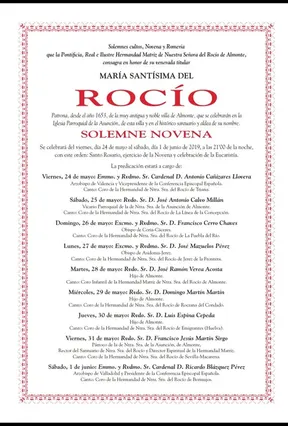 Programa romeria rocio 2019 -1