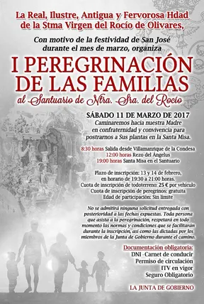 Olivares peregrinacion familias al rocio