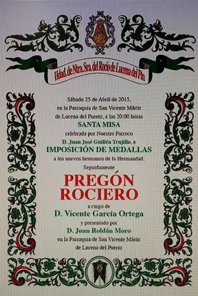 Lucena del Puerto Pregón 2015