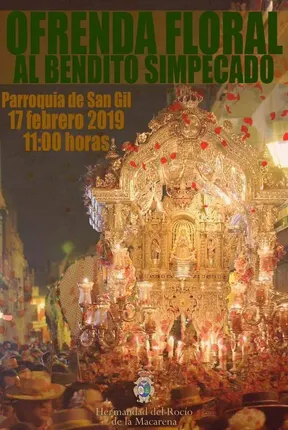 Rocio macarena ofrenda floral al simpecado 2019