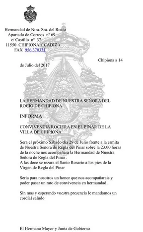 Chipiona convivencia rociera