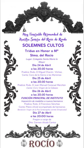rocio ronda cultos